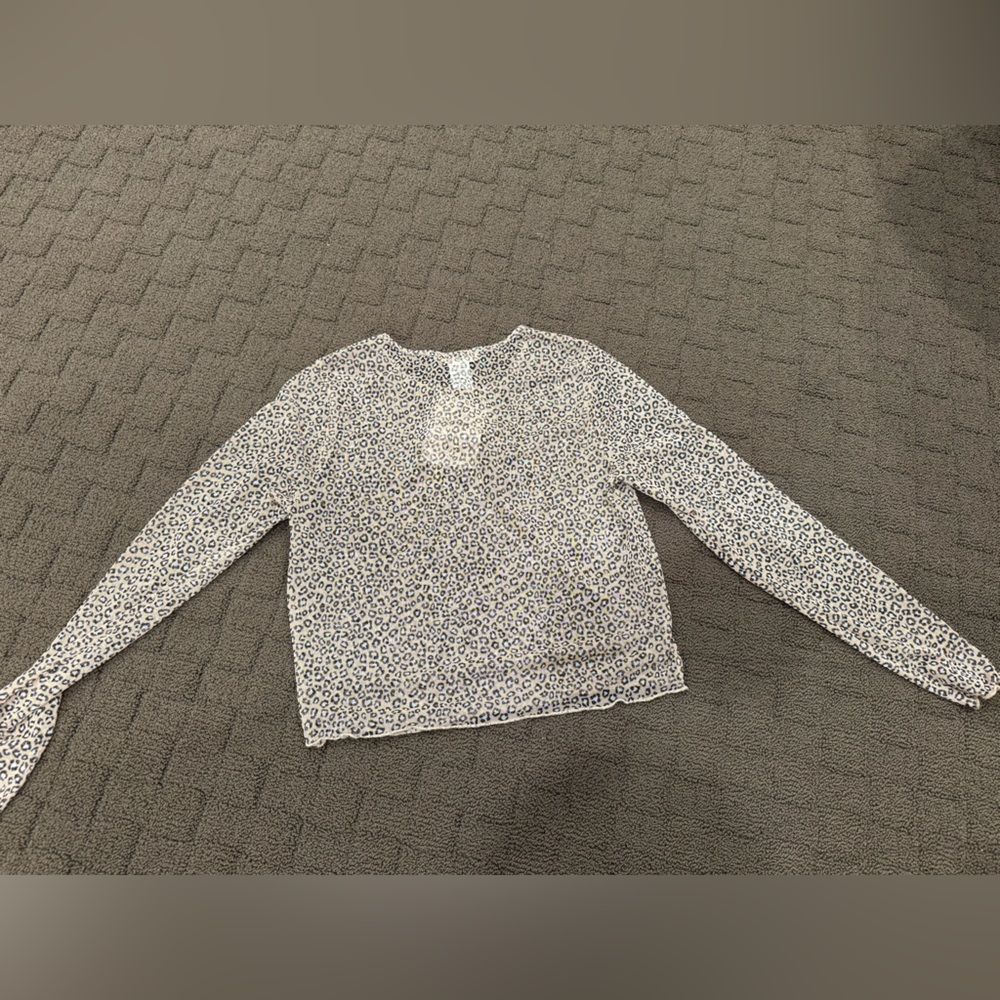 Leopard Print Long Sleeve Top